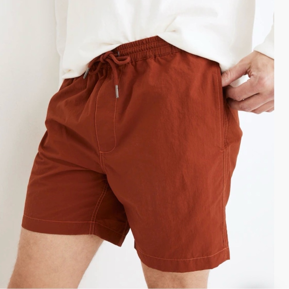Madewell Everywear Shorts Men’s XXL Orange Outdoor Drawstring Casual Comfort